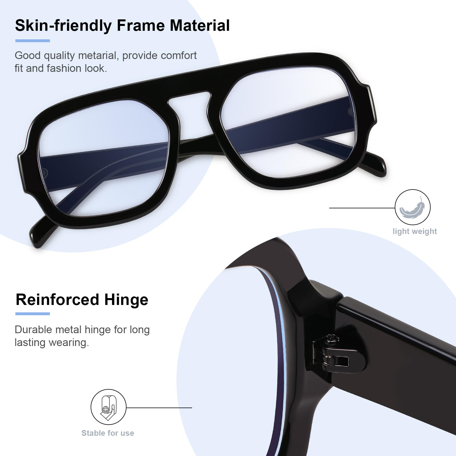 YMRFW comfortable nose pads support all-day wear