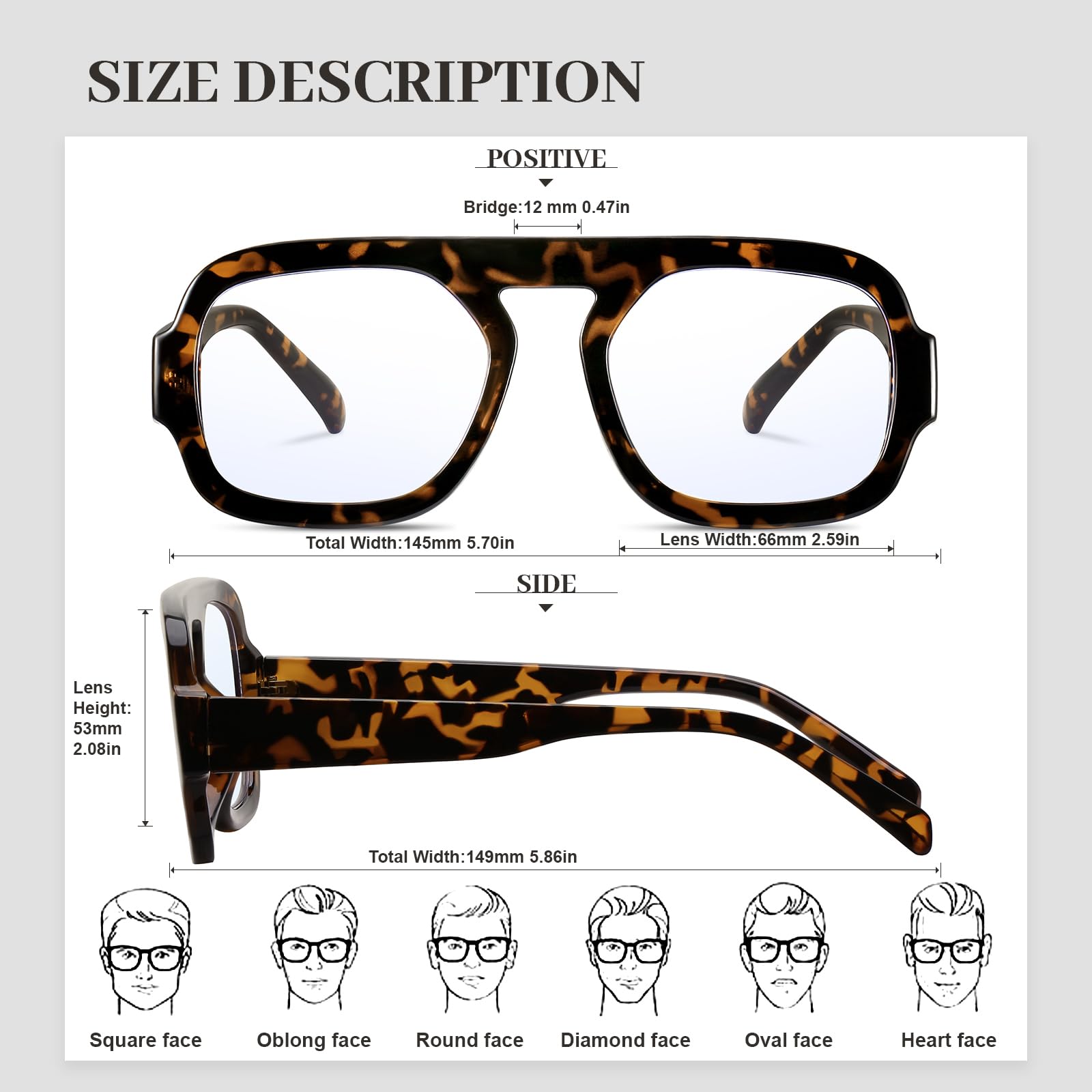 YMRFW HD lenses deliver crisp vision and clearer screen detail.
