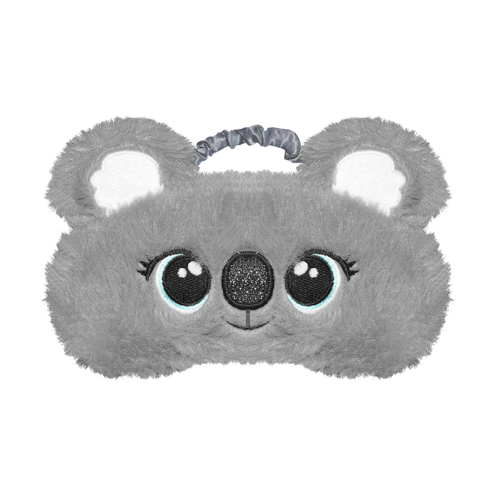 Ynaize koala sleep mask front view showing plush comfort for gentle eye relaxation