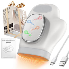 YNSZAS hand massager with heat compression in close-up for premium therapy experience