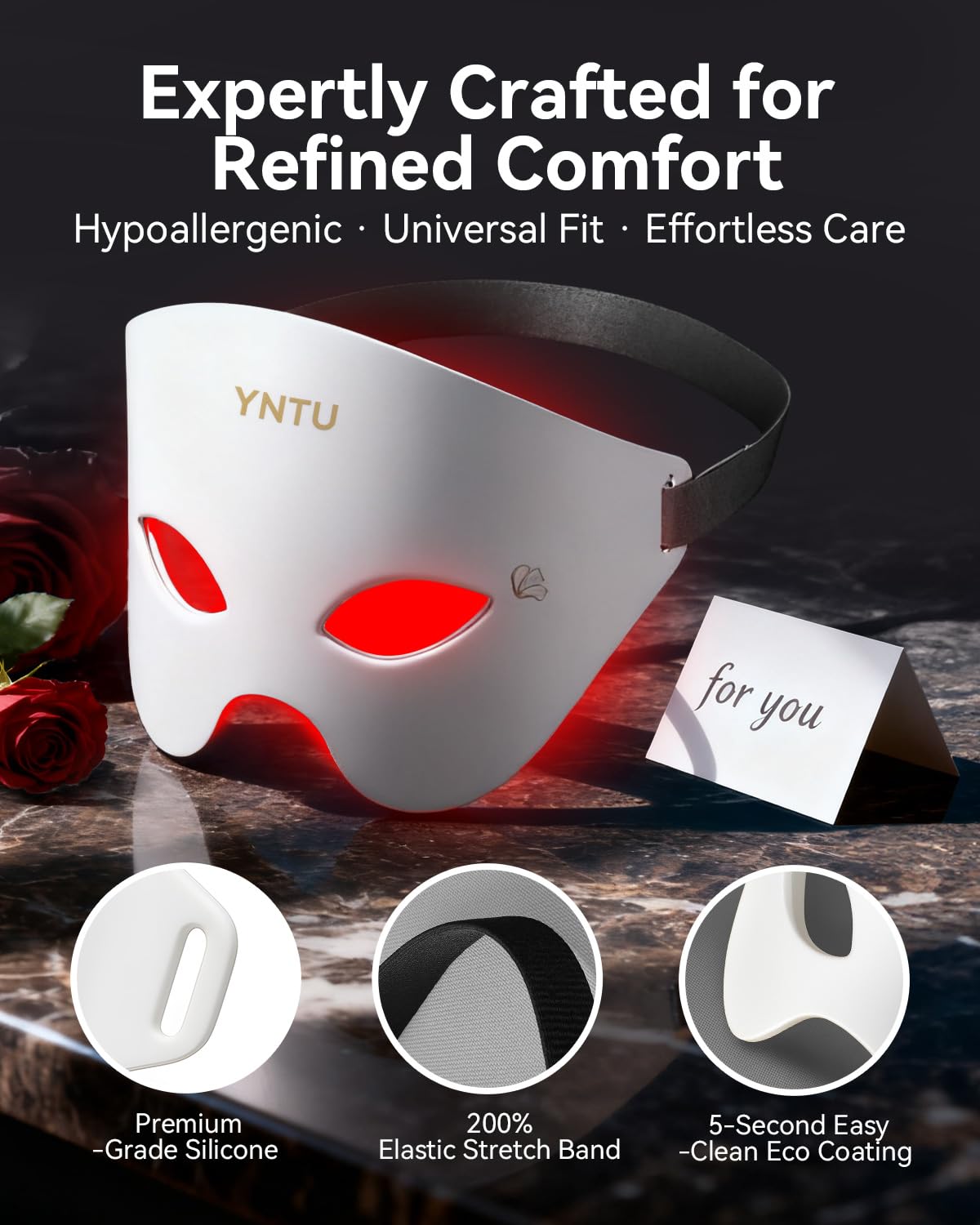 YNTU adjustable strap eye mask for secure fit and comfort