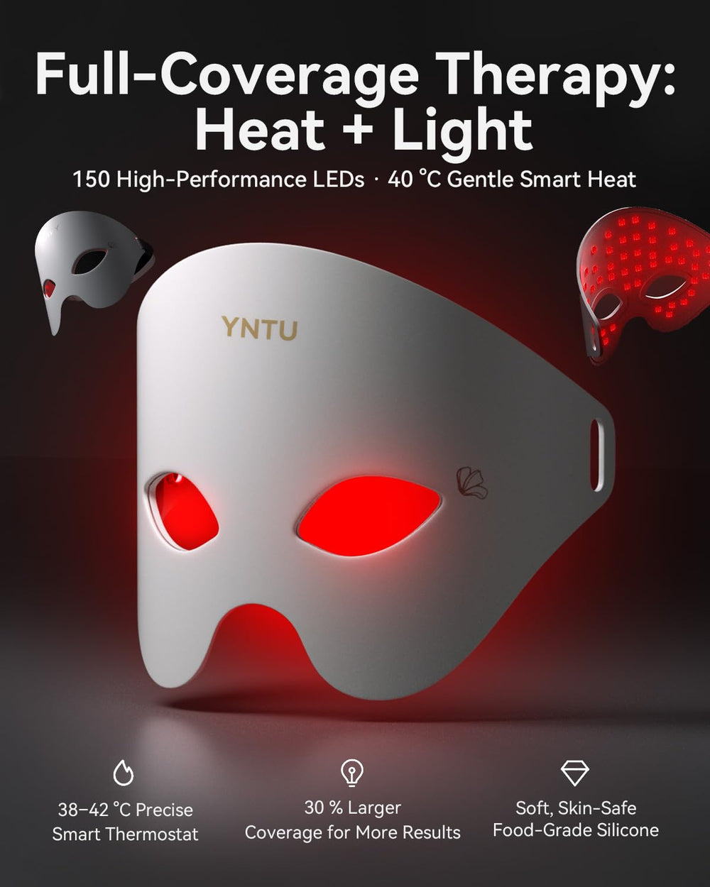 YNTU red light eye mask therapy for brighter under-eye tone