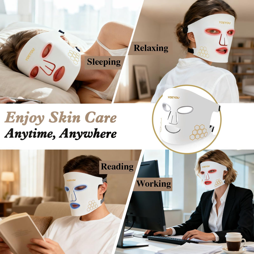 Anti-wrinkle light therapy demonstration for smoother appearance