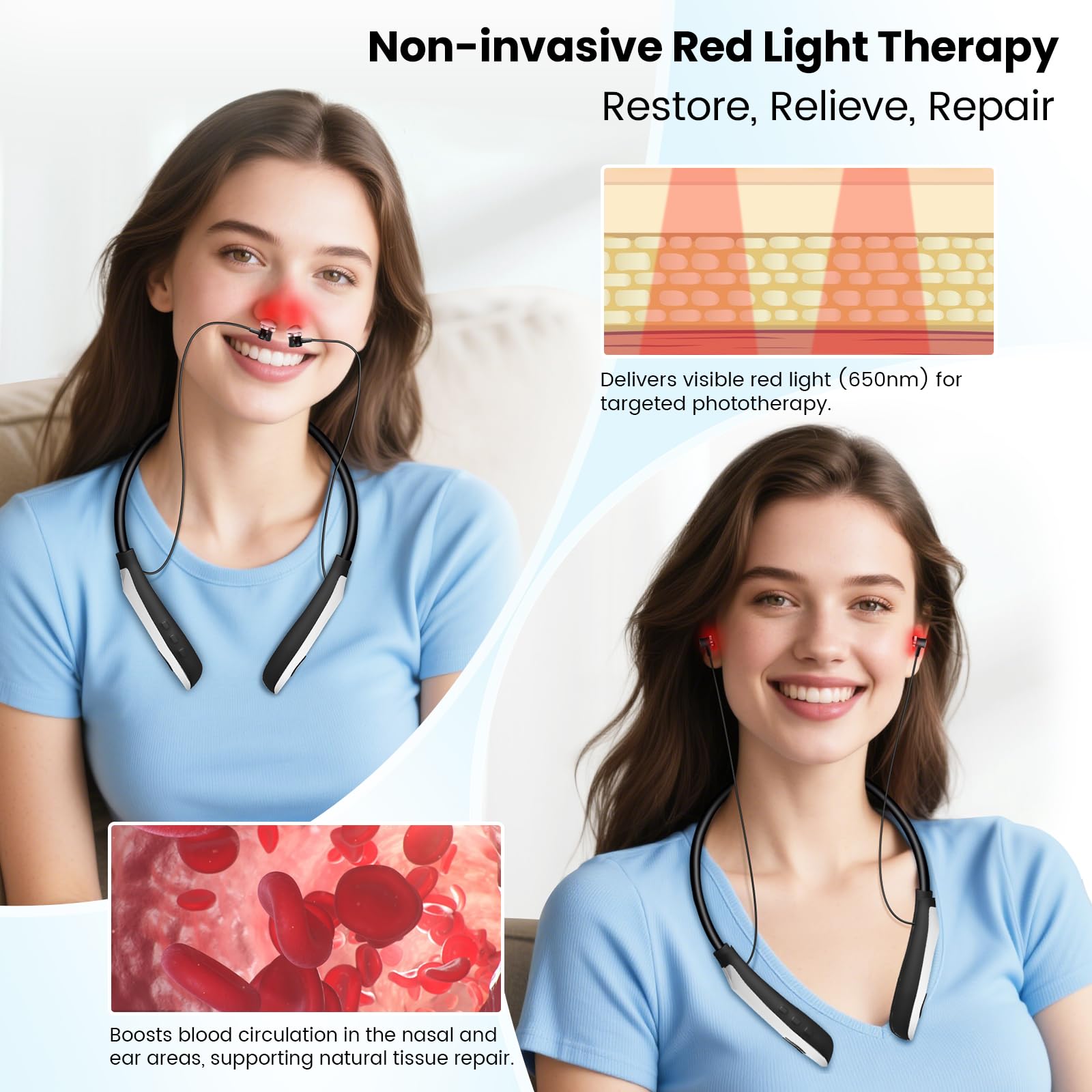 YOEYOU neck-hanging design keeps hands free during use.