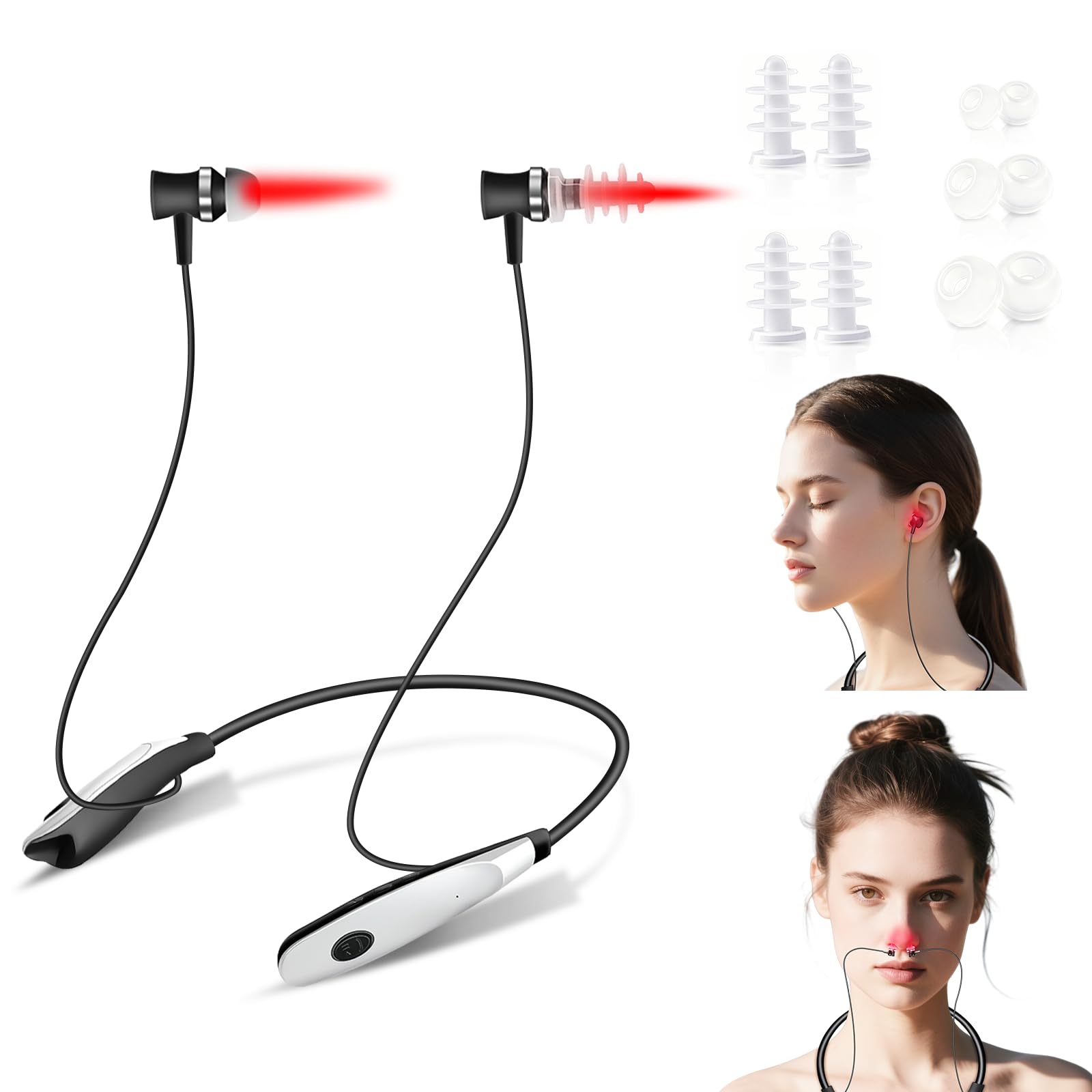 YOEYOU nose attachment for gentle red light therapy on nasal passages and comfort.