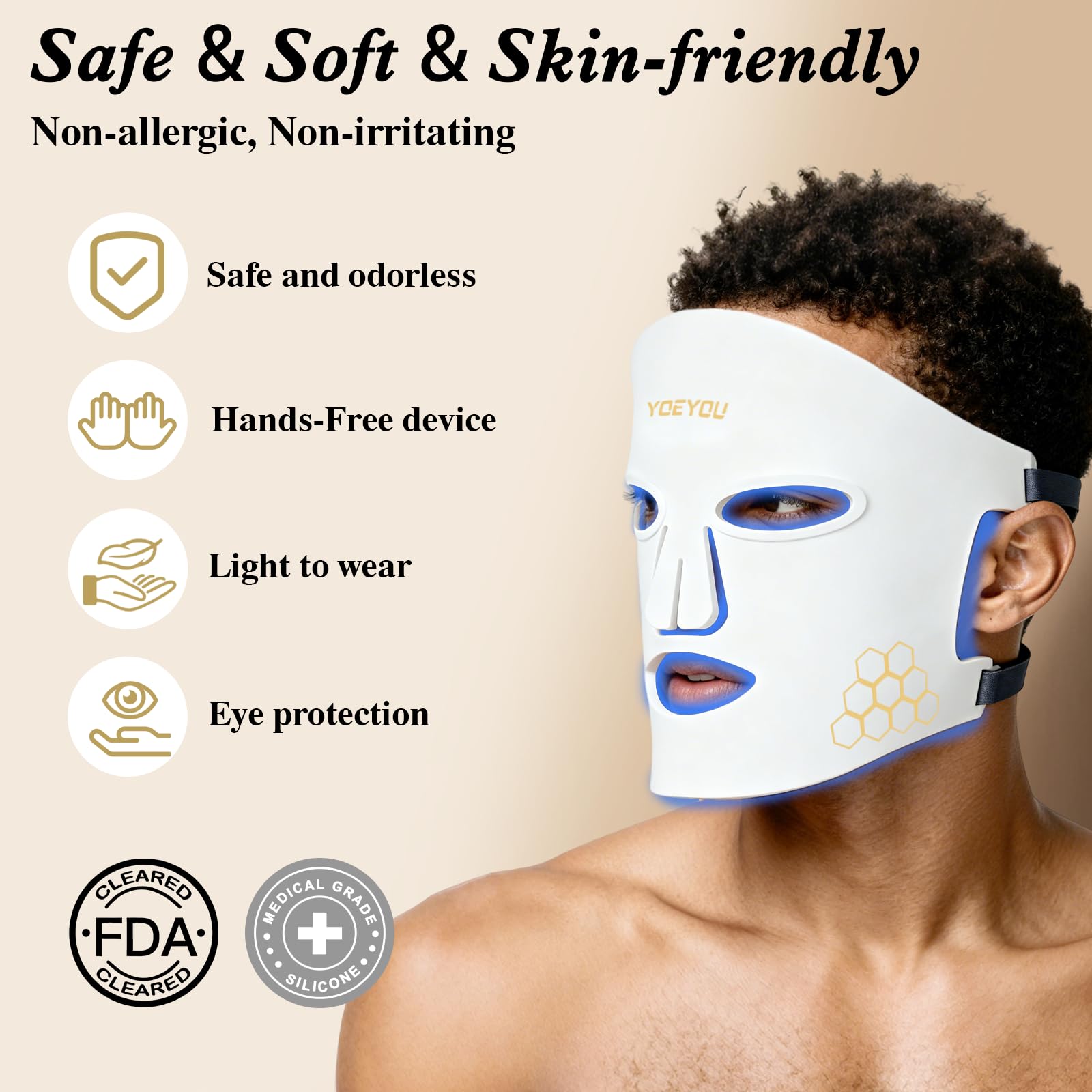 Soft silicone mask gentle for all skin types