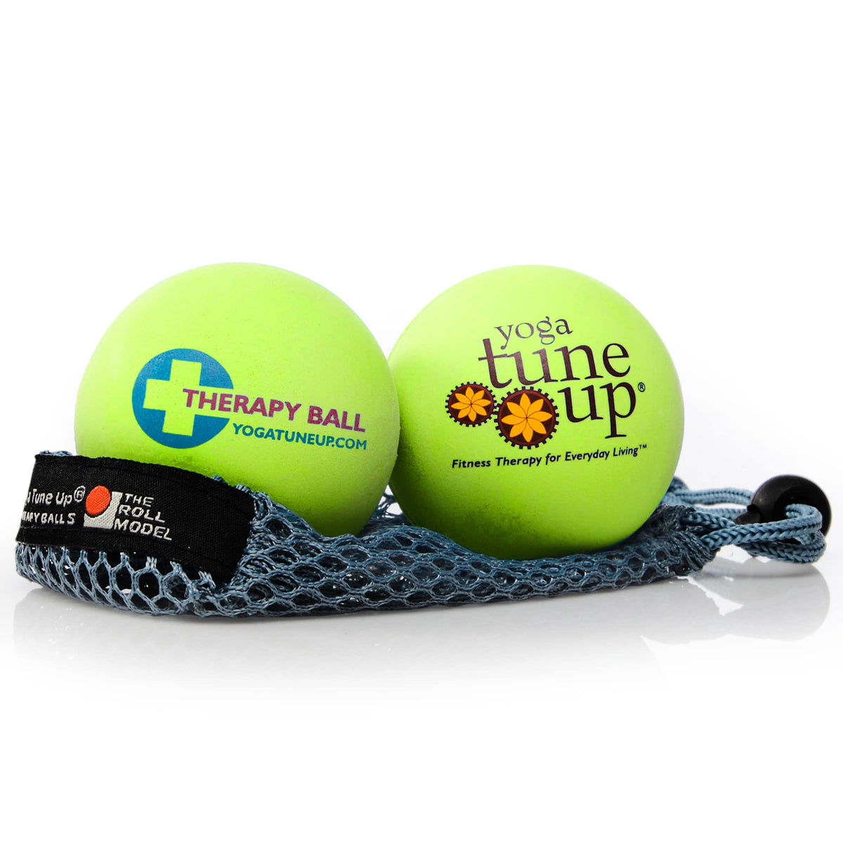 YOGA TUNE UP Therapy Balls in apple green tote for portable self-massage on the go