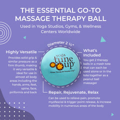 Yoga Tune Up therapy balls on the back for mobility.