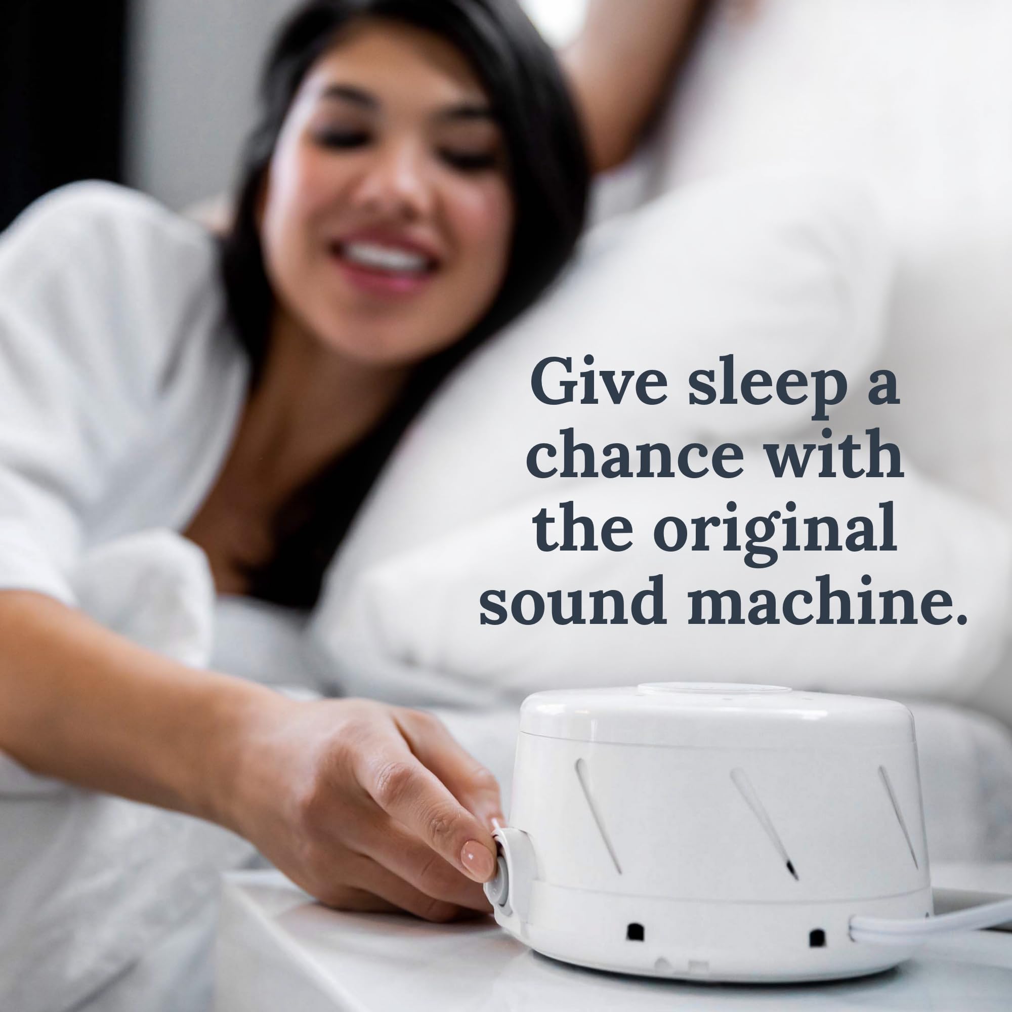 Yogasleep Dohm Classic bedroom setup for relaxed nighttime listening