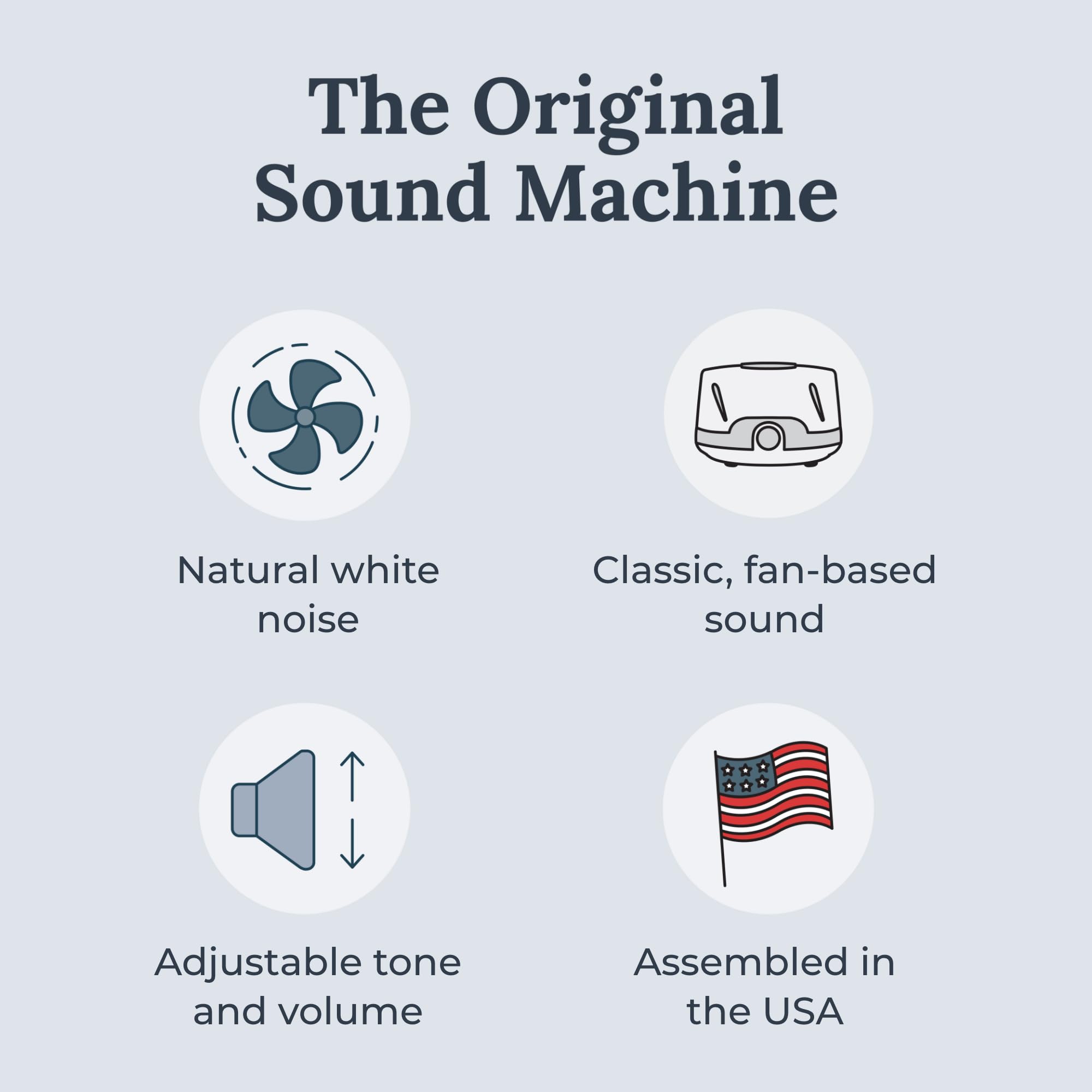 Yogasleep Dohm Classic dual speed settings to tune tone and volume