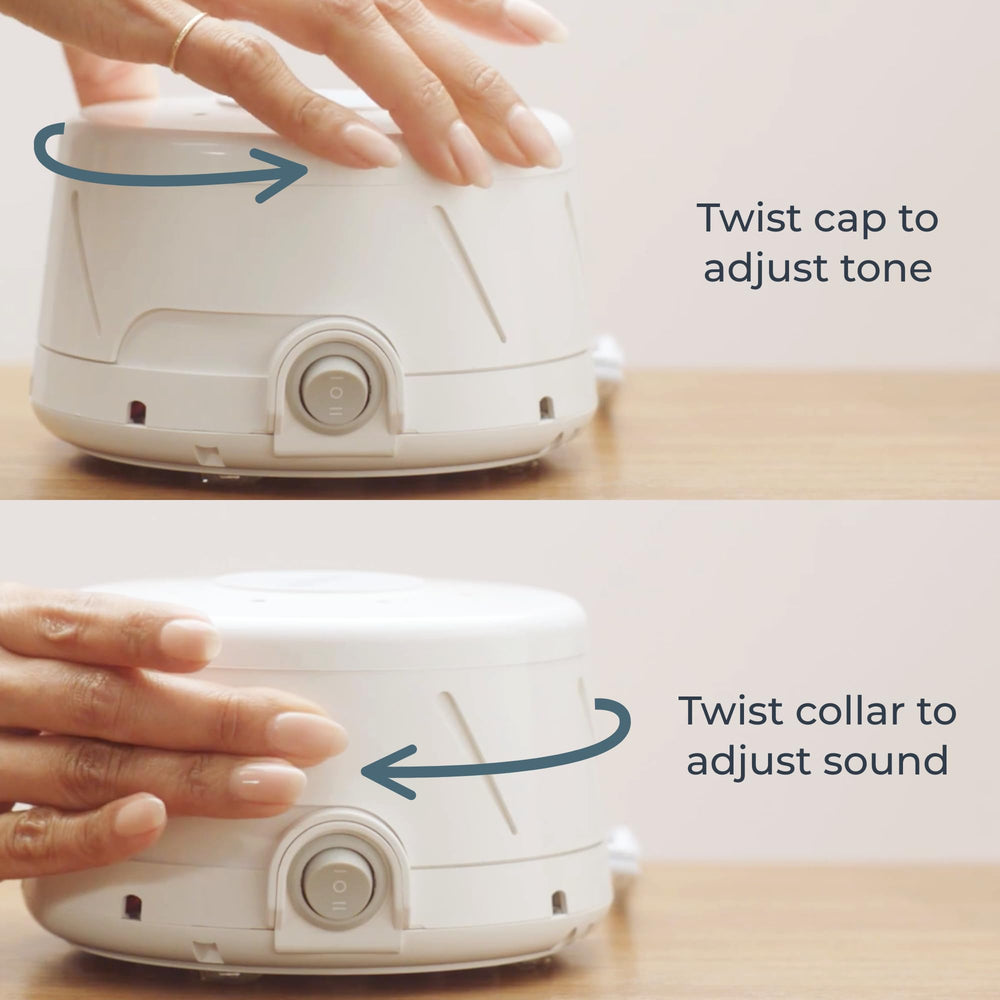 Yogasleep Dohm Classic noise cancelling reduces external disruption in busy spaces