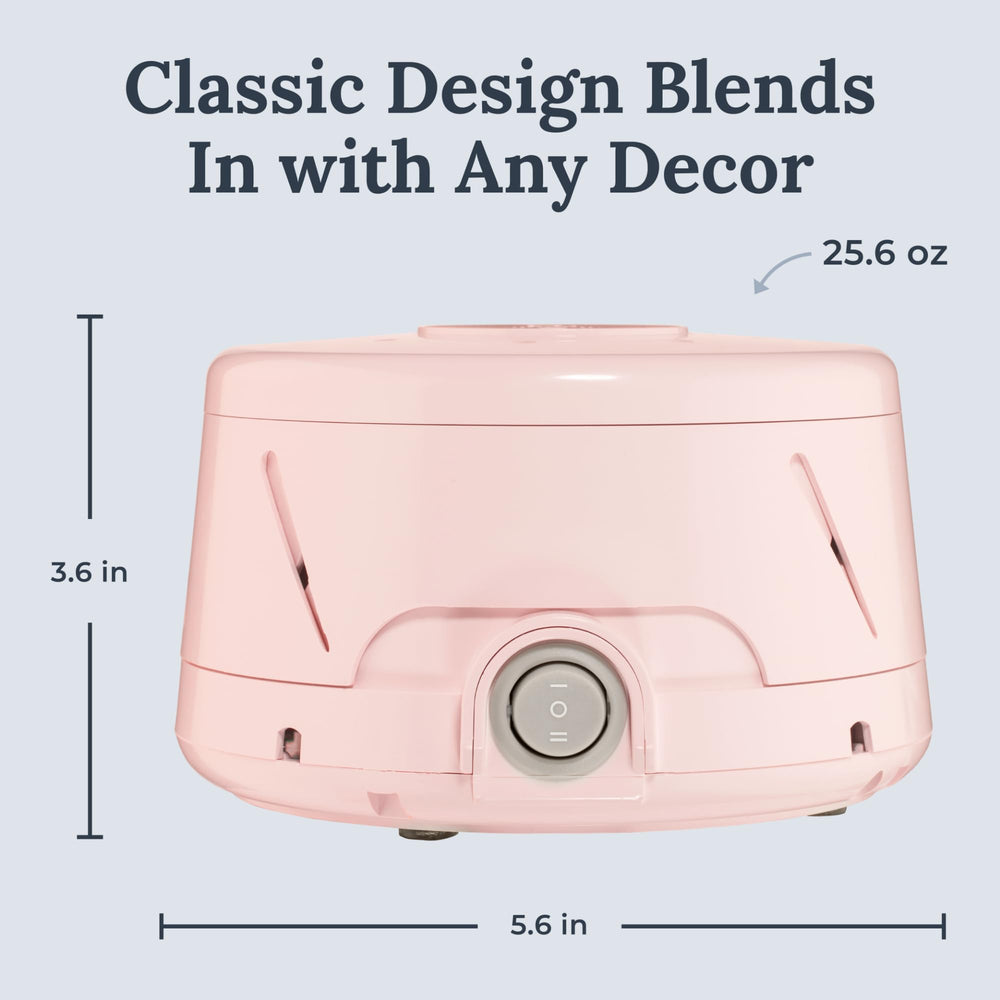 Yogasleep Dohm Classic Pink packaging and device ready for transit