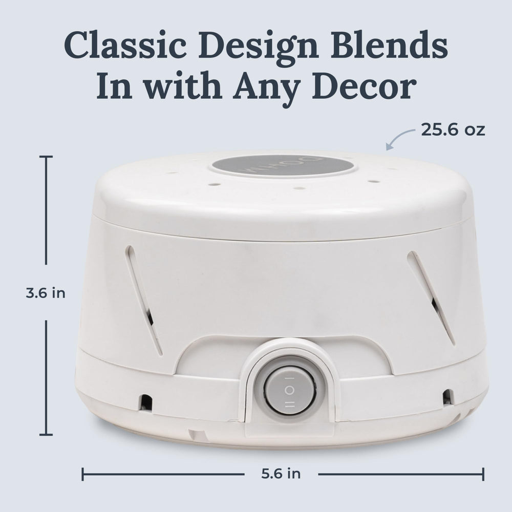 Yogasleep Dohm Classic timeless design suits any nightstand or desk