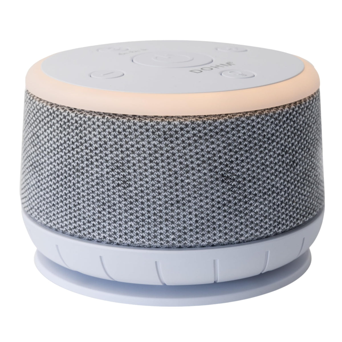 Yogasleep Dohm Nova white noise machine on nightstand delivering bedtime calm