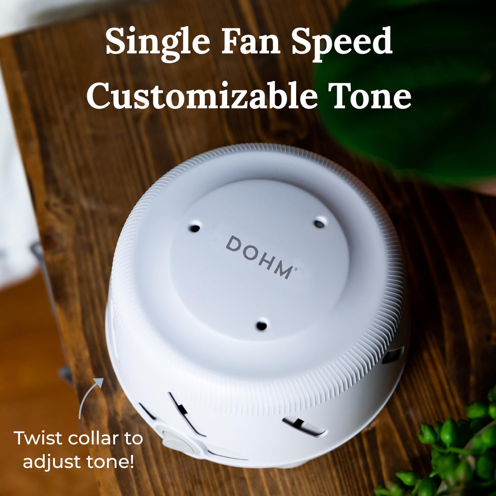 Yogasleep Dohm Uno one-speed control lets you tailor tone to preference