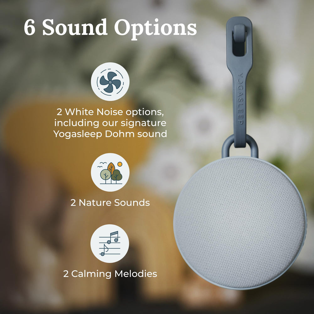 Yogasleep Hushh 2 backlit buttons provide easy control in the dark.