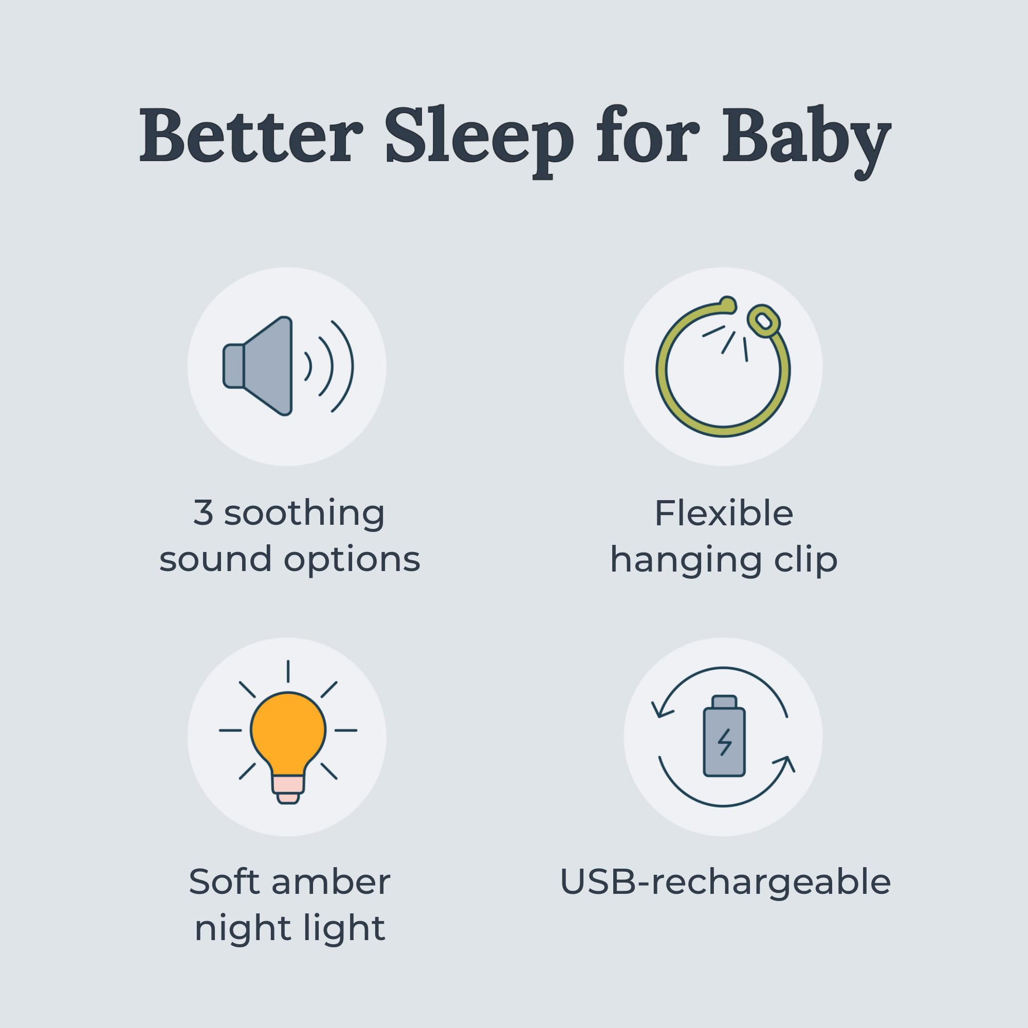 Yogasleep Hushh device displaying its compact diameter for easy packing