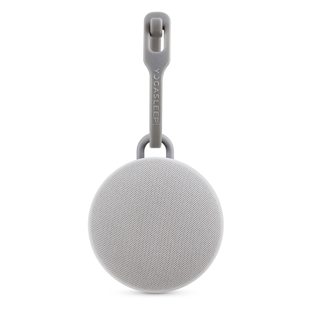 Yogasleep Hushh 2 reinforced clip keeps the device secure on stroller trips and car seats.