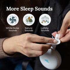Wireless charging keeps Yogasleep Hushh+ powered for on the go use