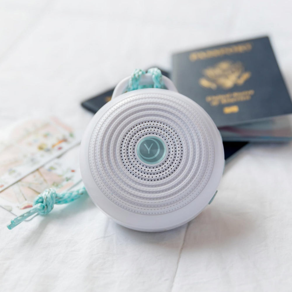 Yogasleep Rohm 2-pack nightstand setup showcases quiet comfort and organized tech.