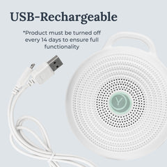 Yogasleep Rohm USB rechargeable setup with included cable