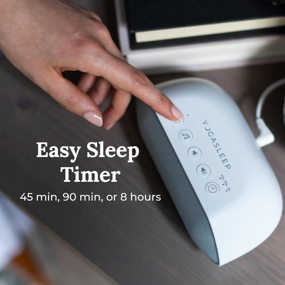 YOGASLEEP Soundcenter timer options for automatic shutoff