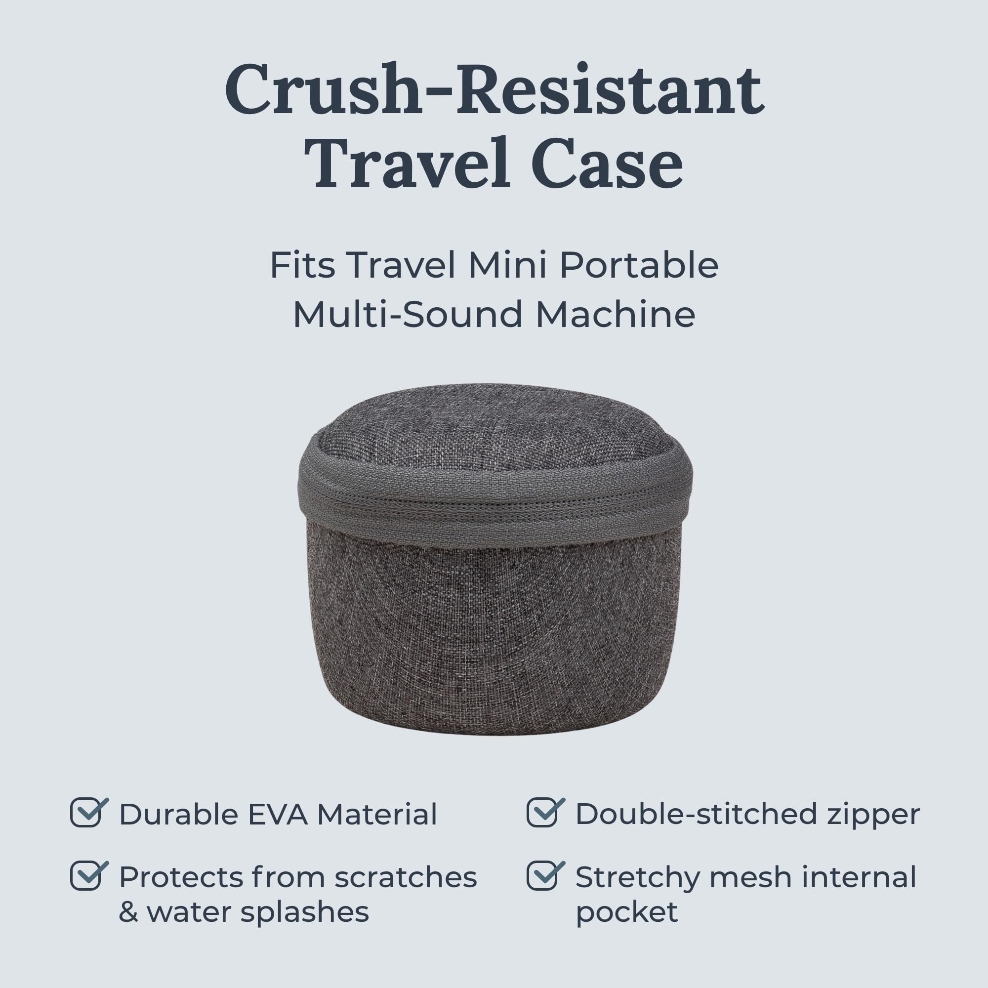 Inside mesh pocket to organize cables for the Travel Mini case.