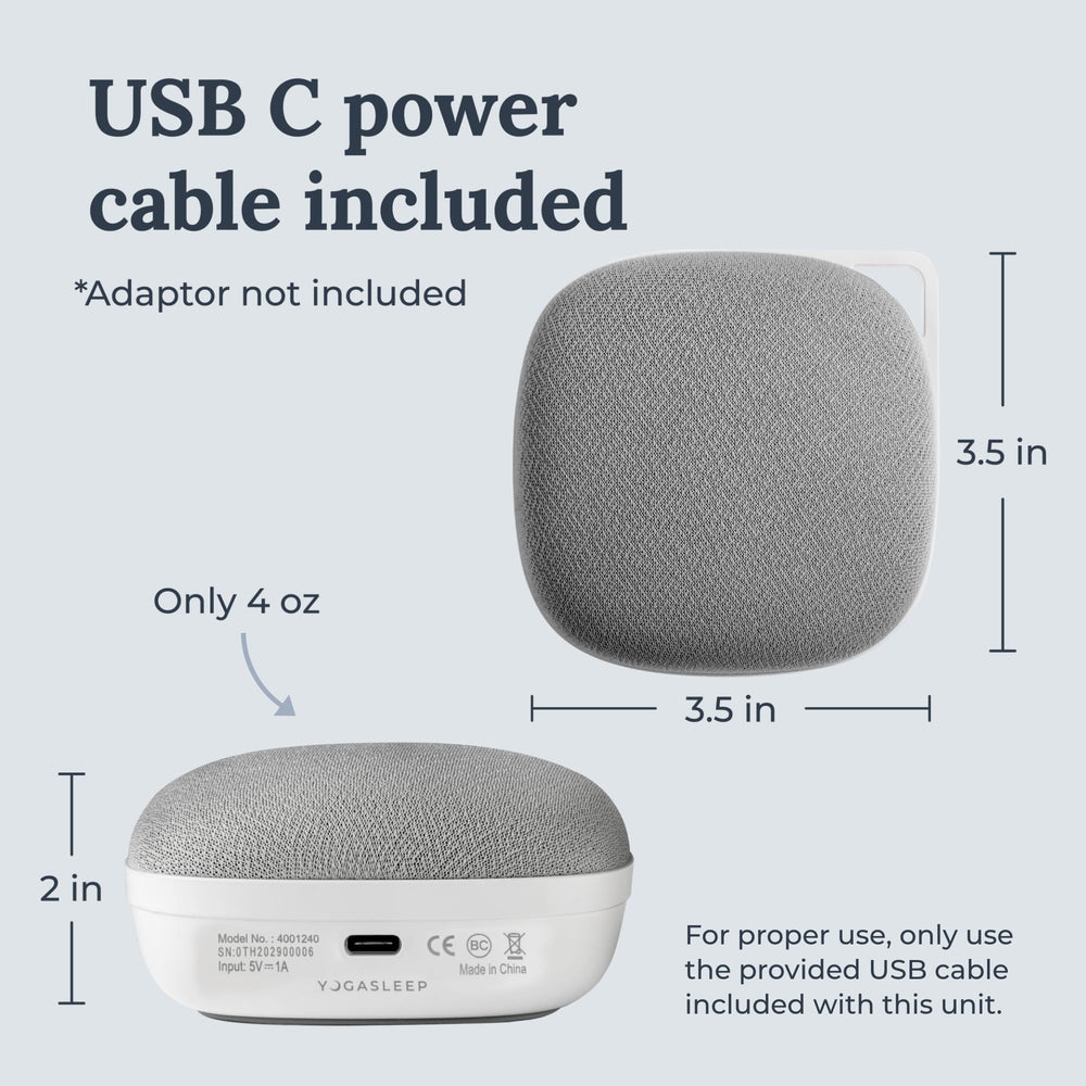 YOGASLEEP Travelcube timer function for short rests and focus