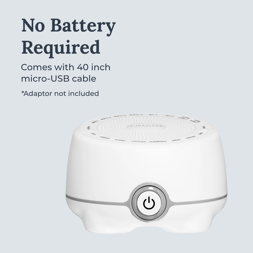 Yogasleep Whish USB-powered operation makes setup quick and cable-friendly.