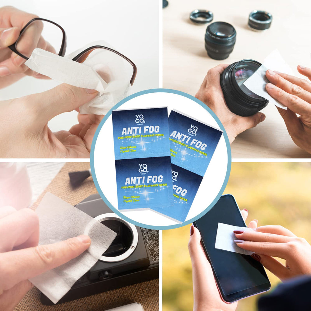 Yogo Vision anti fog wipes for face shields support steady visibility at work.