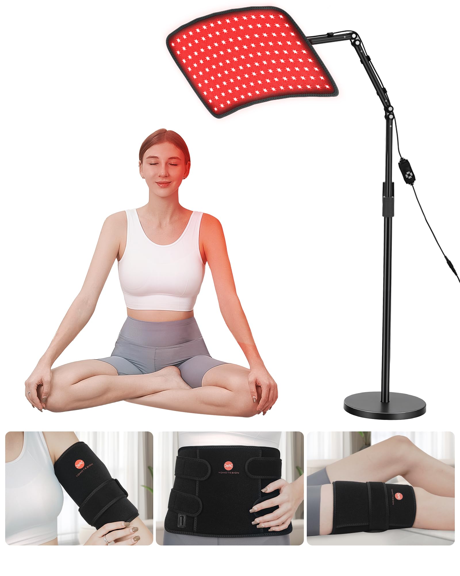 YOHOTESION red light panel on stand for home use