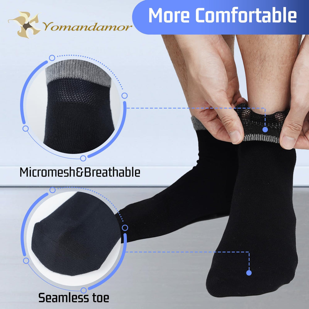 Yomandamor sock with non-binding top for comfortable fit and circulation