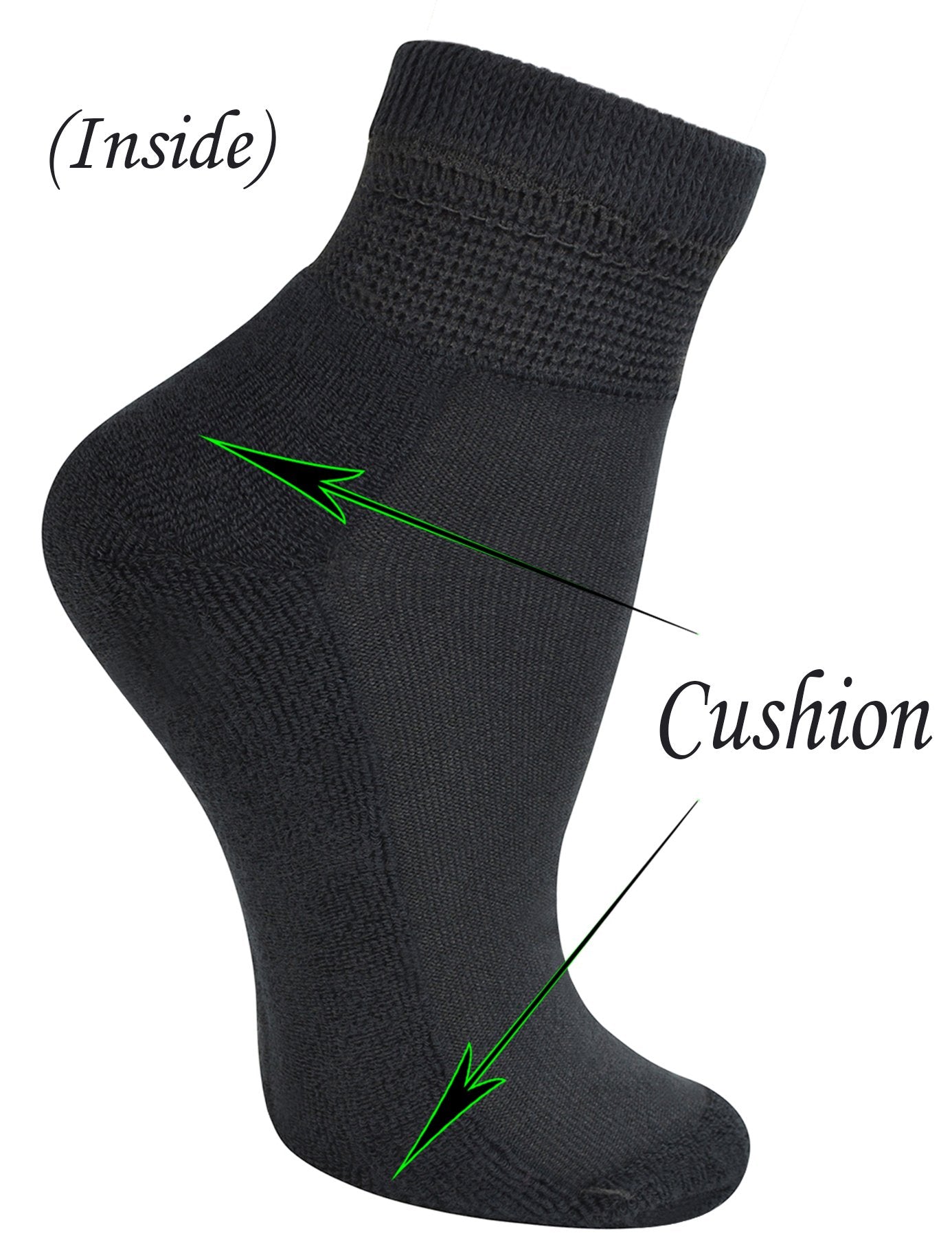 Yomandamor seamless-toe detail reduces bulk and irritation for comfortable all-day wear.