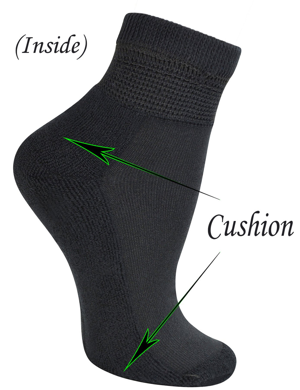 Yomandamor seamless-toe detail reduces bulk and irritation for comfortable all-day wear.