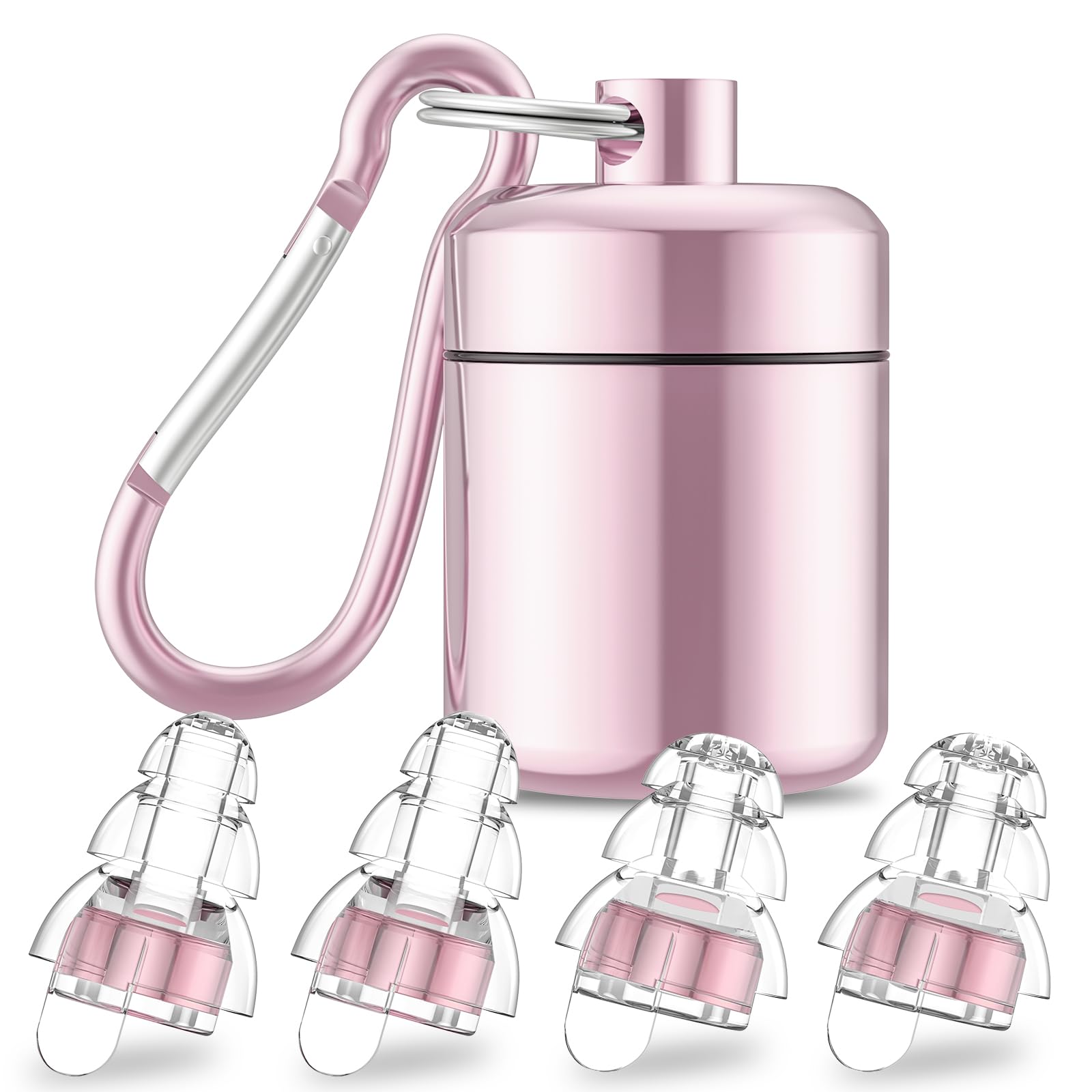 YomauiYee high-fidelity earplugs pink two-pack reduce noise while preserving sound.