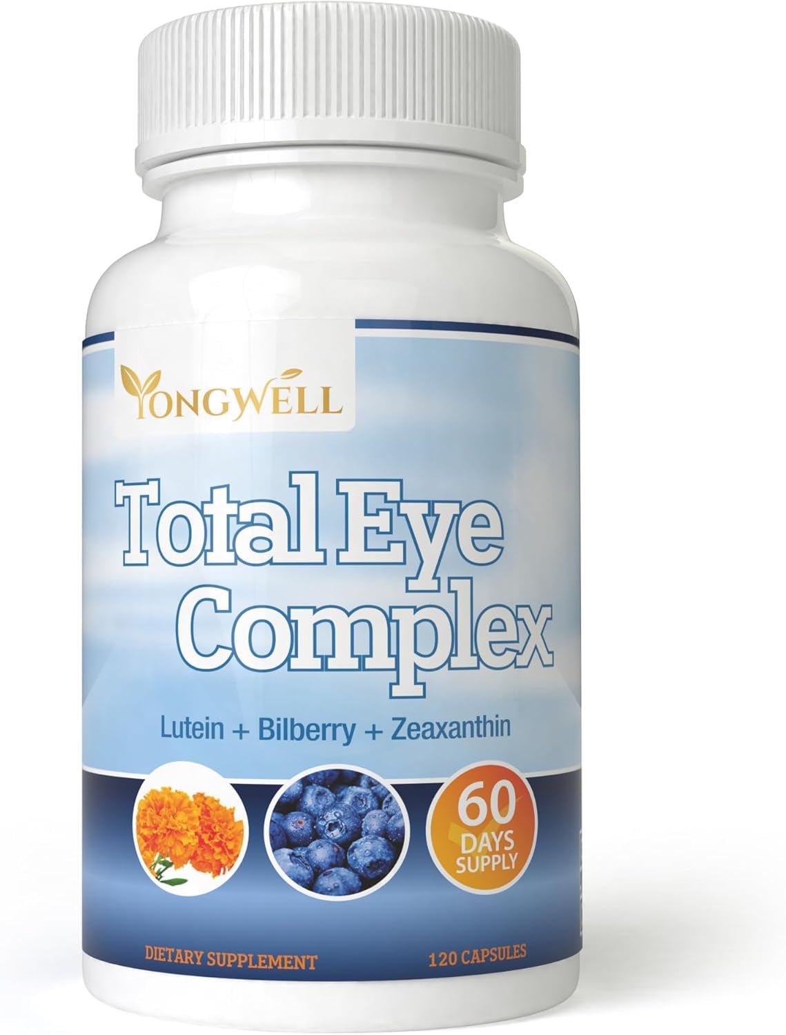 YongWell Total Eye Complex bottle front view highlighting eye health support.
