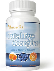 YongWell Total Eye Complex bottle front view highlighting eye health support.
