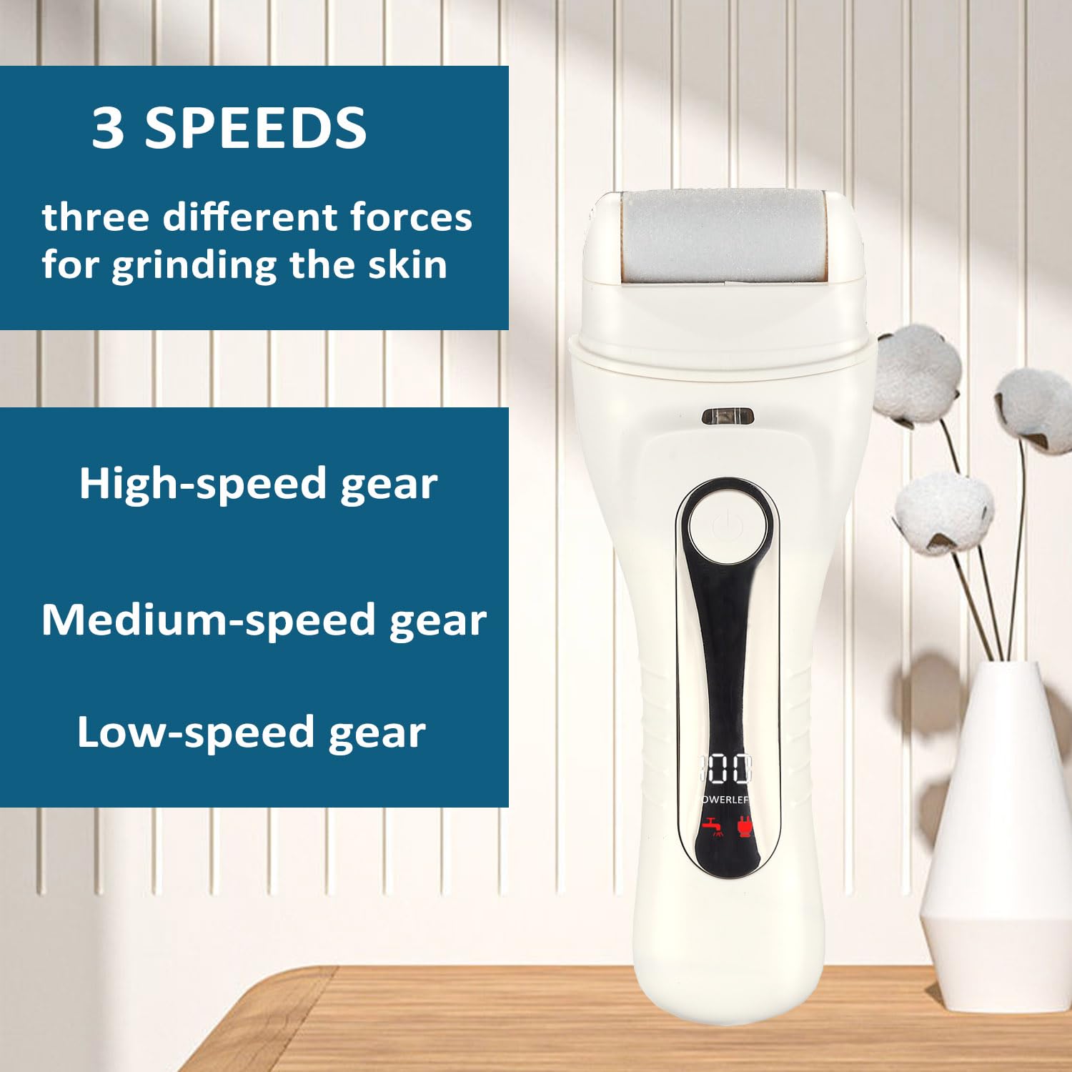 YONGYAO electric callus remover held in hand for precise foot care