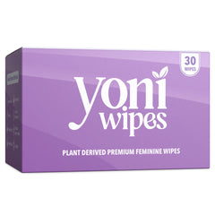 Yoni Wipes travel pack with individually wrapped wipes for on-the-go freshness.