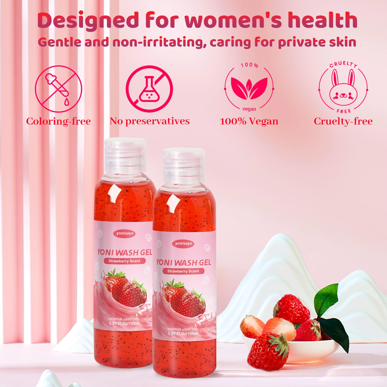 Yonisayo Yoni Wash strawberry scent experience