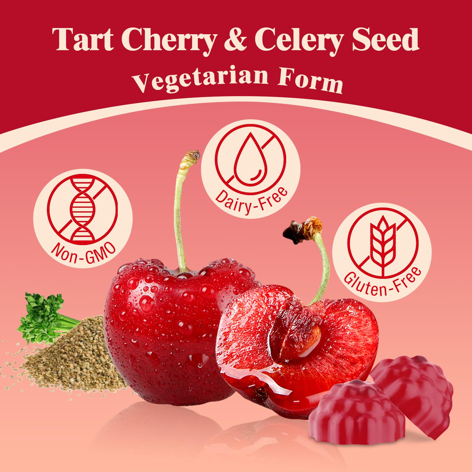 Yonrave tart cherry gummies ingredients visual highlights celery seed