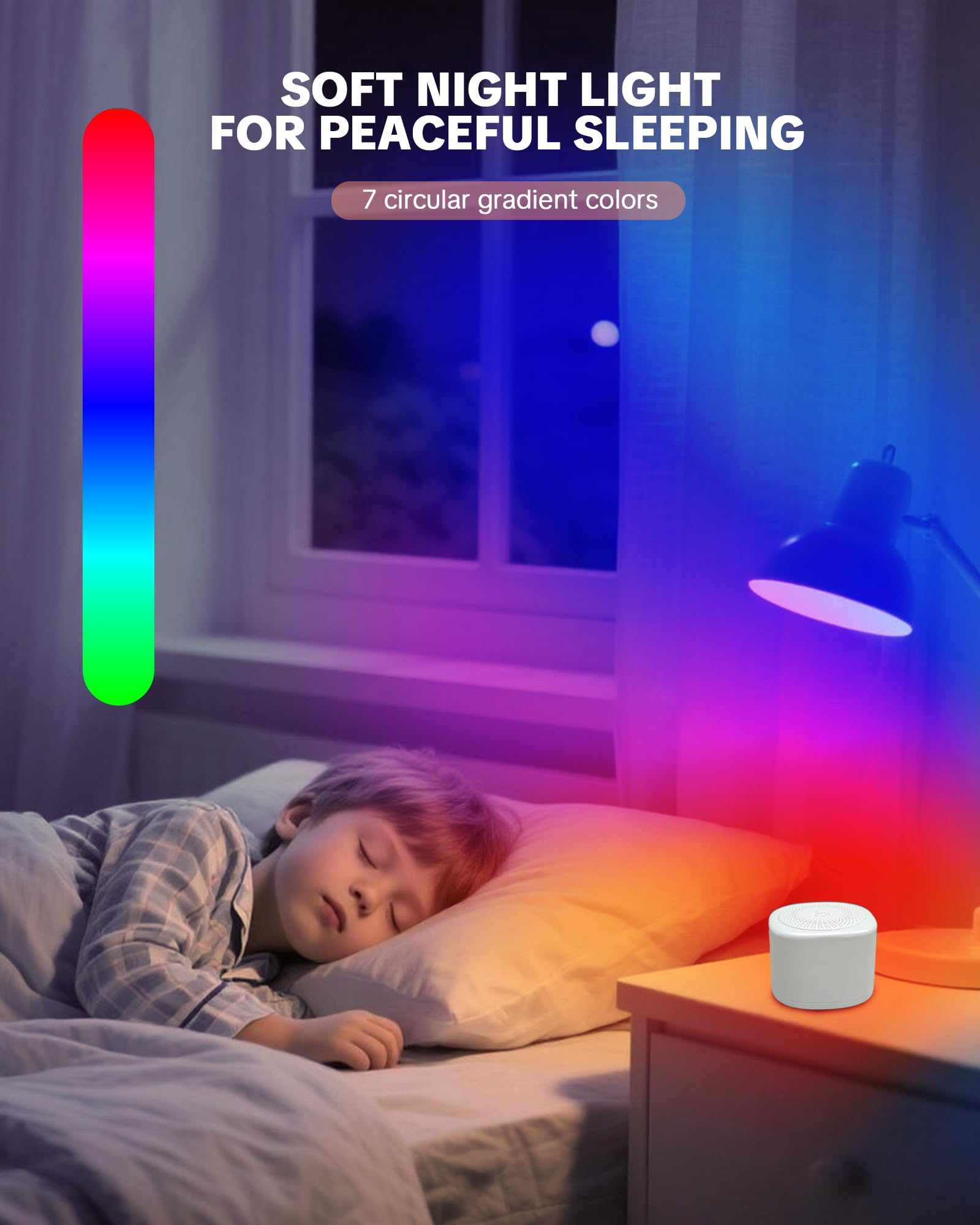 YONSEN Ajuste de volumen y temporizador para sueño personalizado.