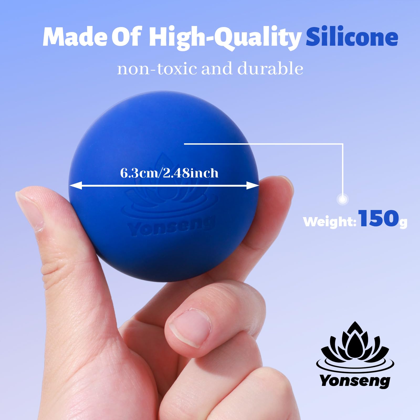 Yonseng lacrosse ball for targeted trigger point relief and muscle smoothing.