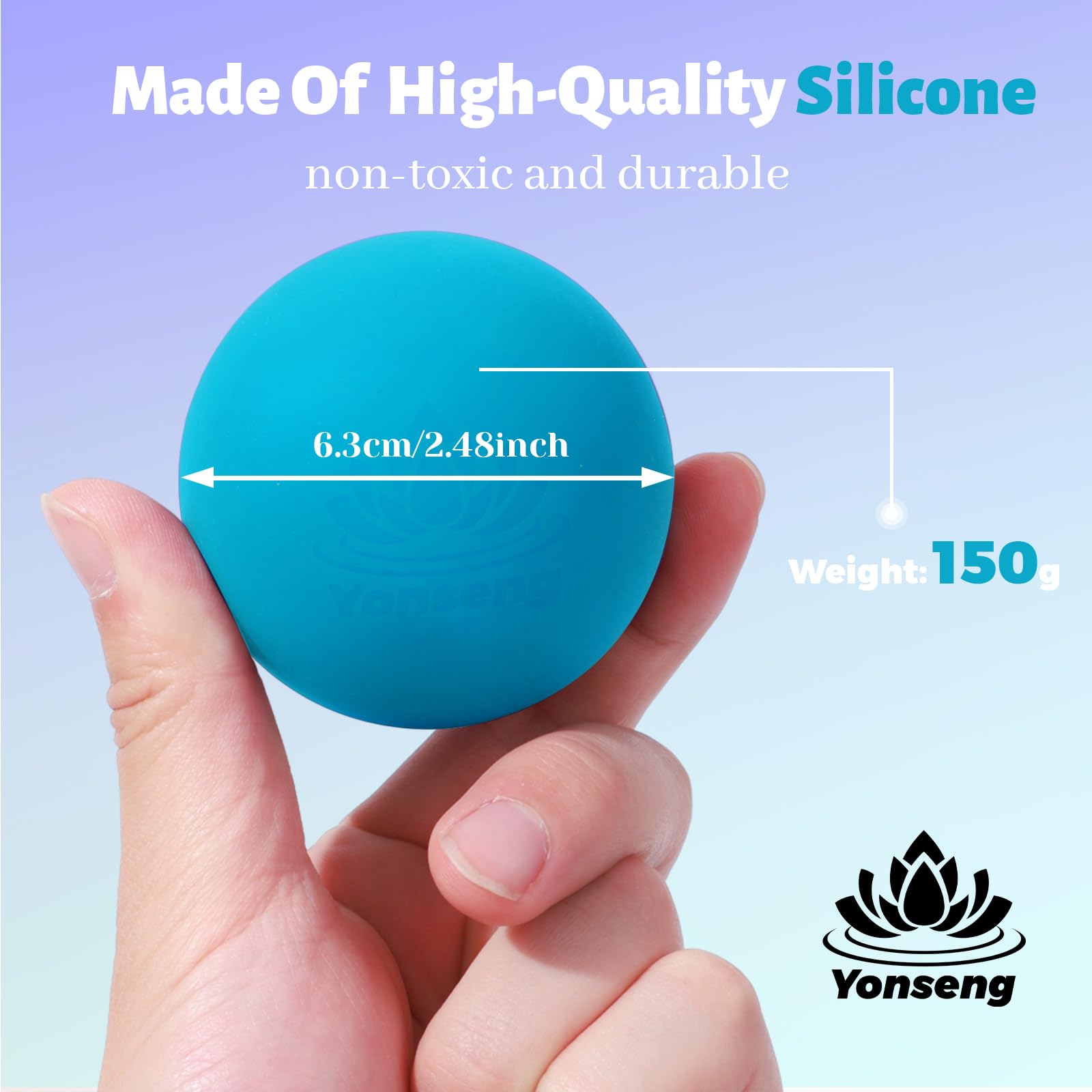Yonseng lacrosse ball release orange helps deep tissue work on sore areas.