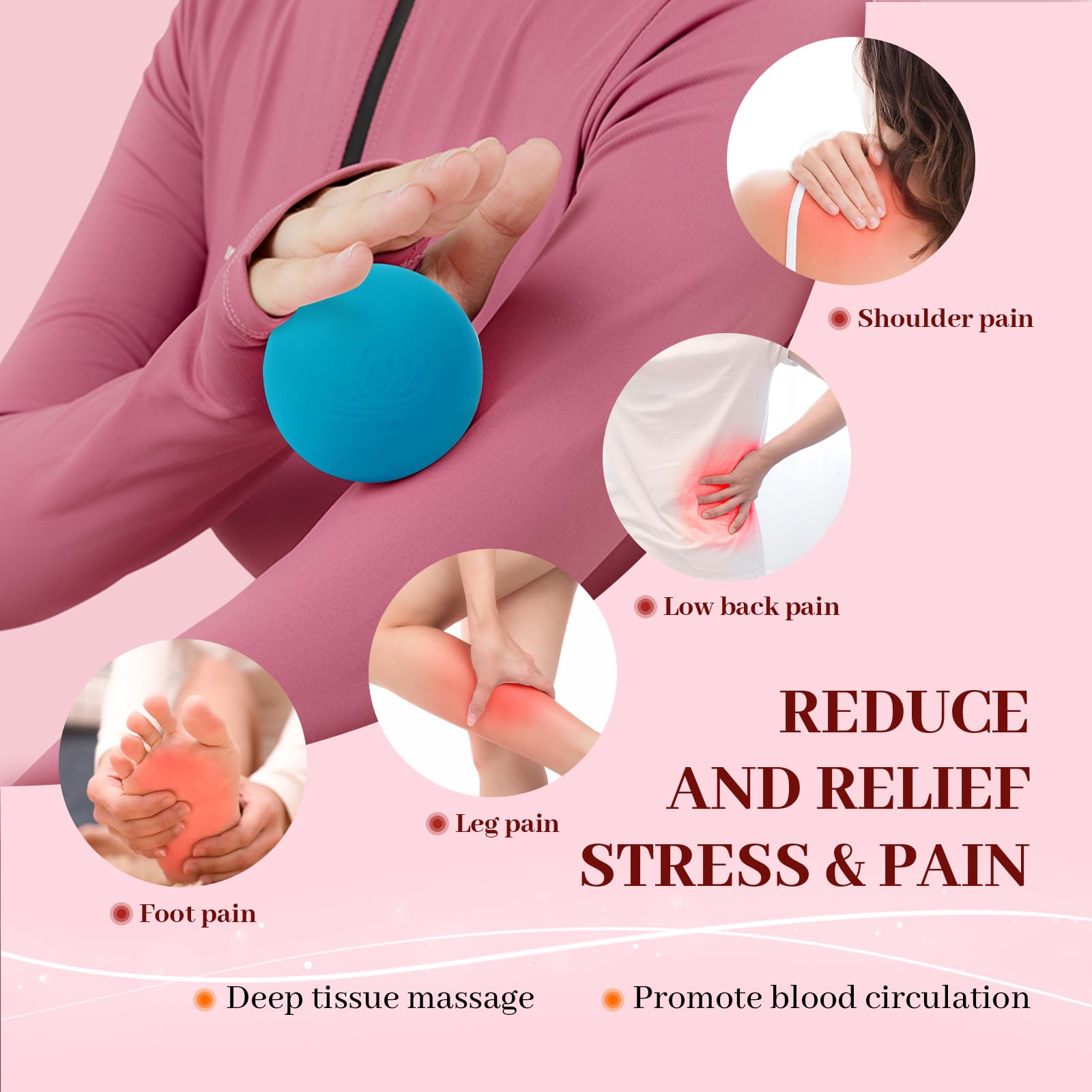 Yonseng self myofascial release setup supports portable muscle relief at home.