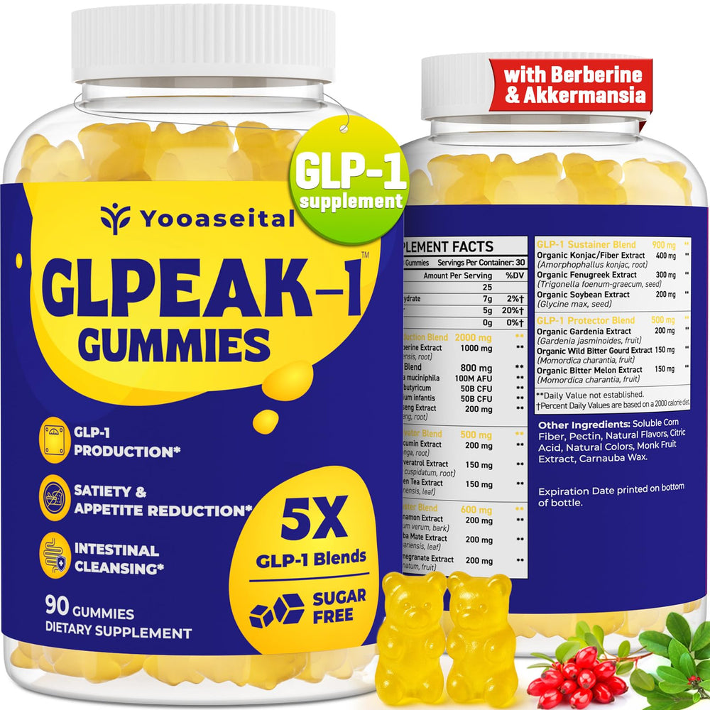 Yooaseital GLP-1 gummies grapefruit flavor bottle for daily wellness