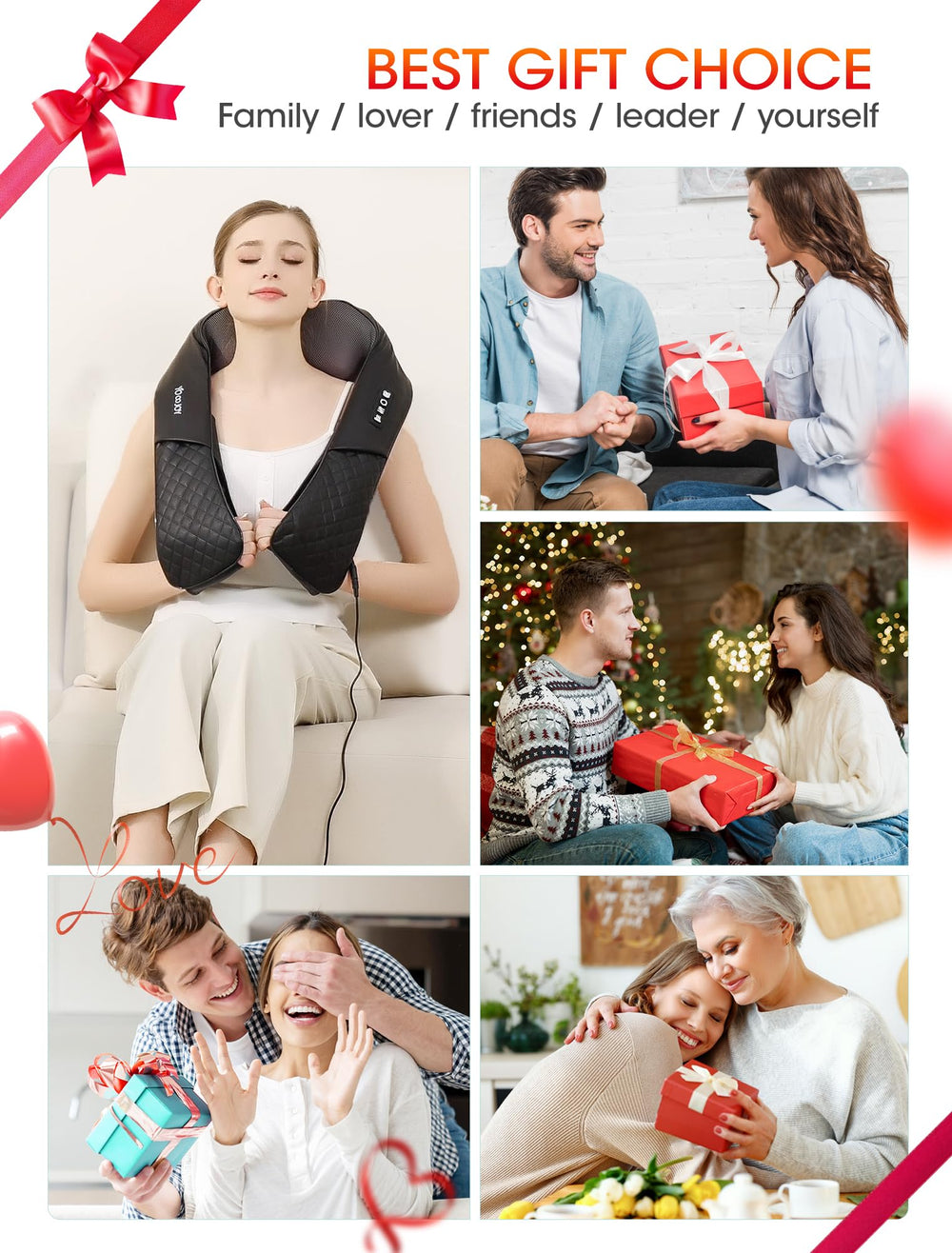 YoooJOY ergonomic strap-adjustable pillow for personalized intensity