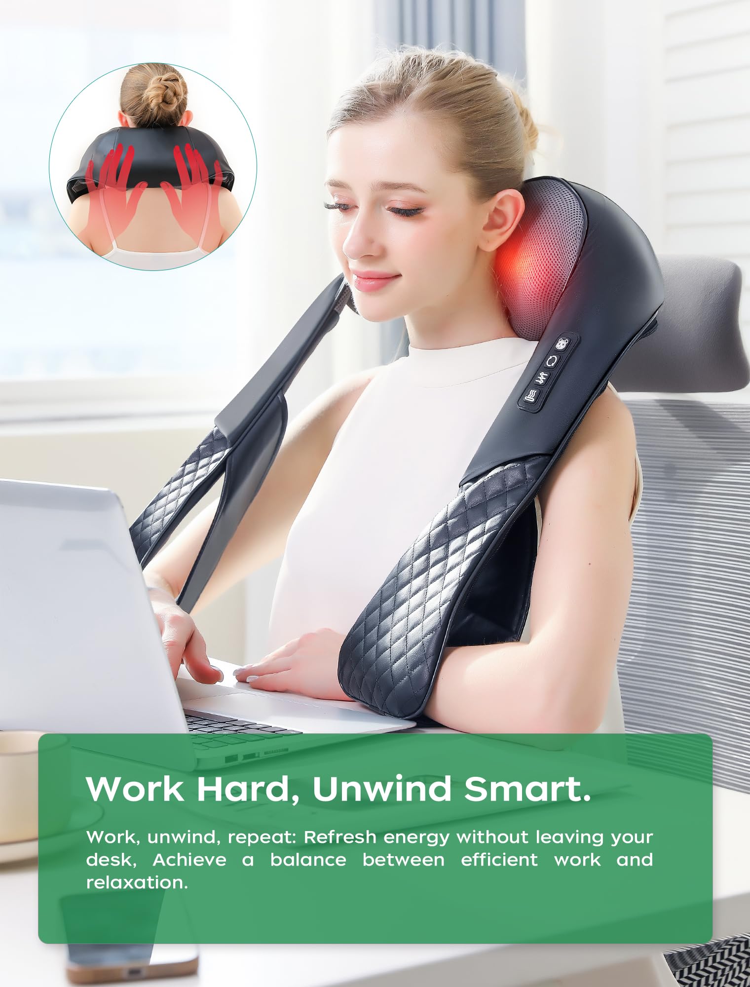 YoooJOY portable massager ideal for home, office, or car