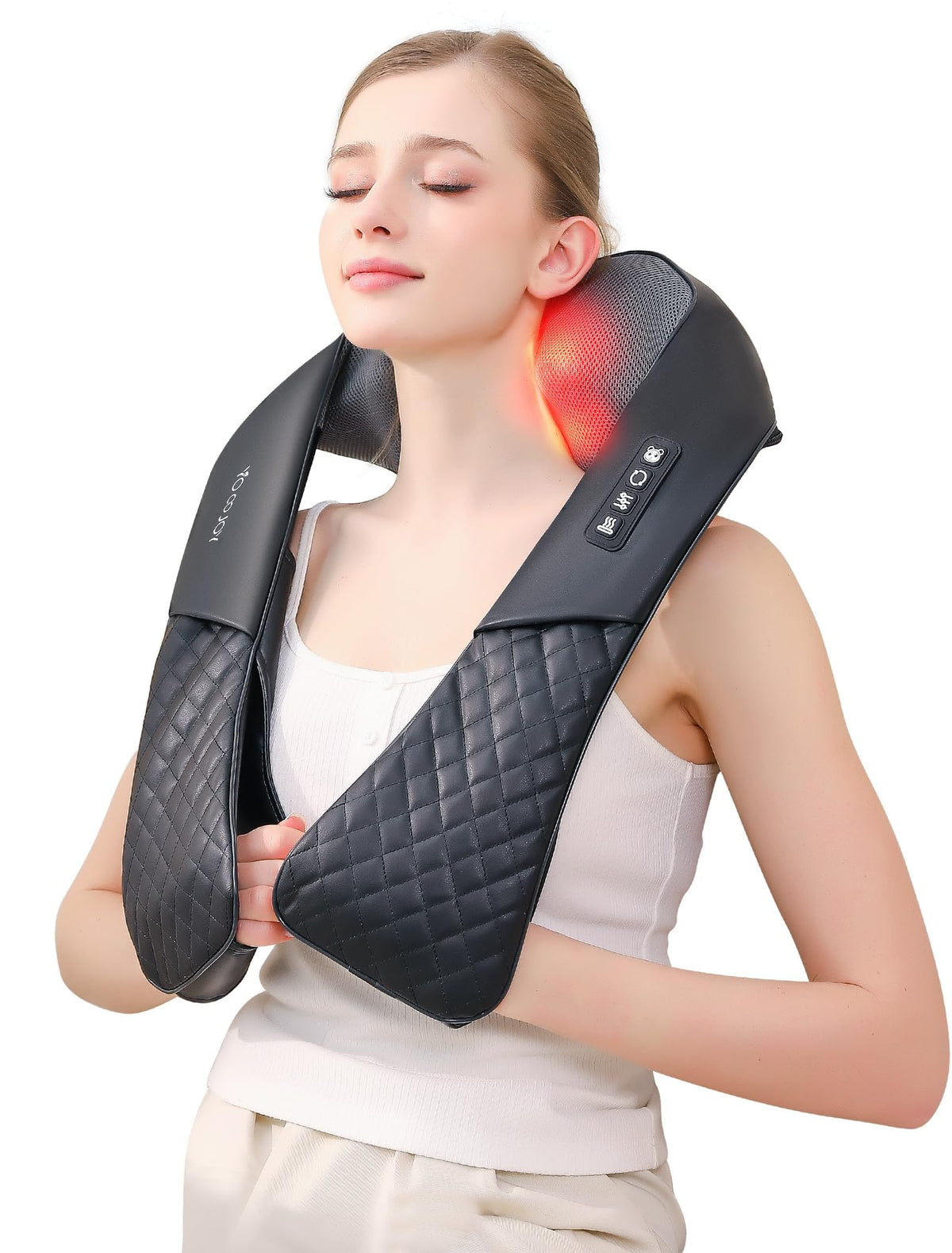 YoooJOY shiatsu neck massager with heat in action for home use