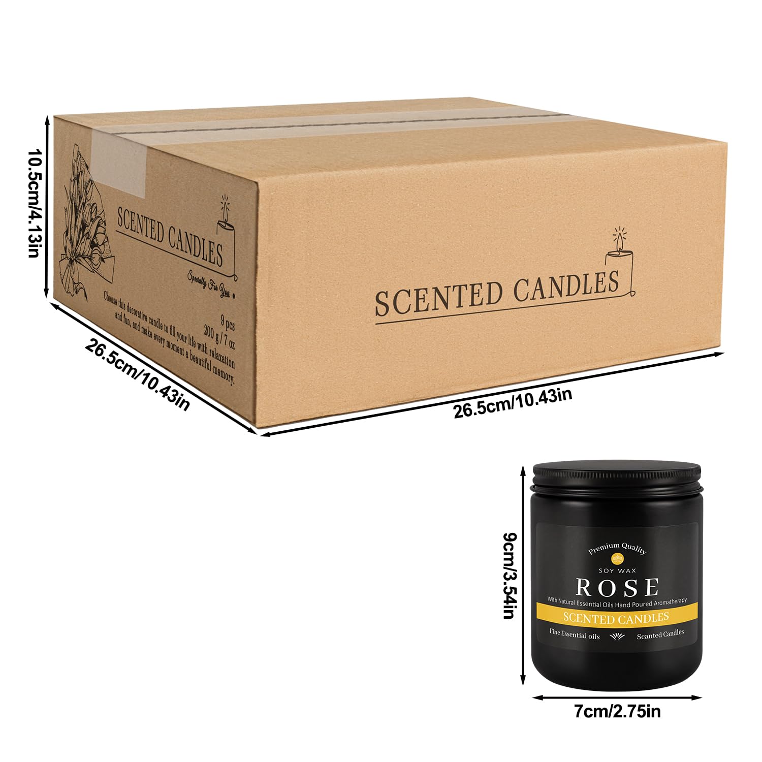 YOROXRG 9Pack gardenia candle for elegant, cozy evenings.
